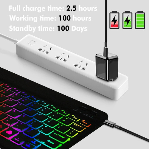 Juego De Teclado Y Mouse Inalámbricos Goojodoq Para iPad