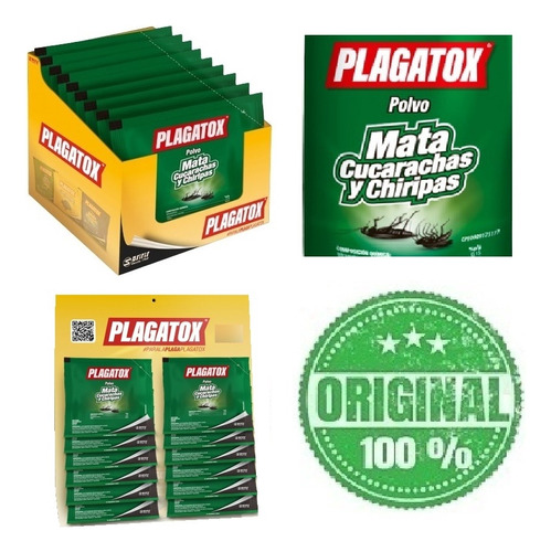 Veneno Mata Chiripas Cucarachas Plagatox Original 90 Gramos