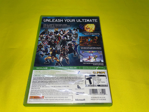 Ultímate Marvel Vs Capcom 3 Xbox 360 Original Funcionando (Usado)