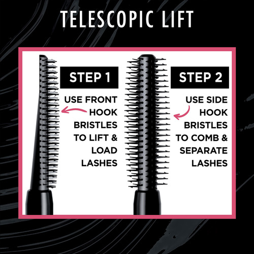 Máscara Loréal Paris Telescopic Lift Alargadora Negra 10 Ml