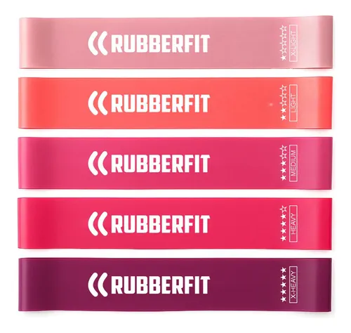 Faixa elástica Rubber Fit Mini Band multicolor - kit de 5