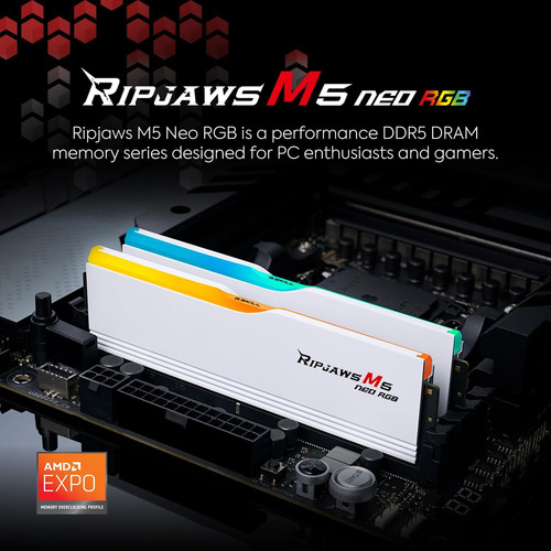 Memoria 32gb Ddr5 6400mhz G.skill Ripjaws M5 Neo Rgb White