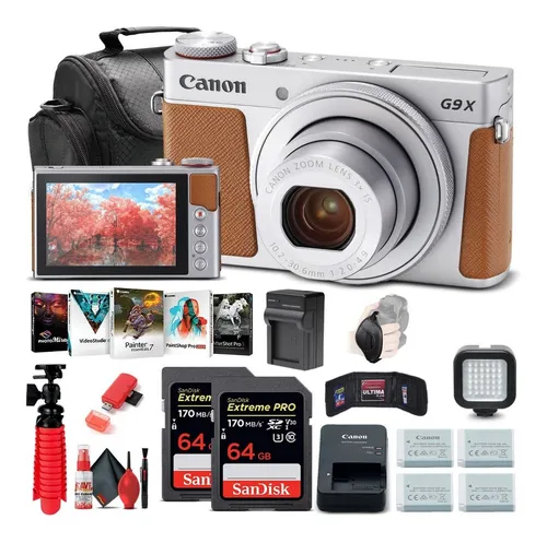 Canon Powershot G9x Mark Ii Silver Cámara Digital Accesorios