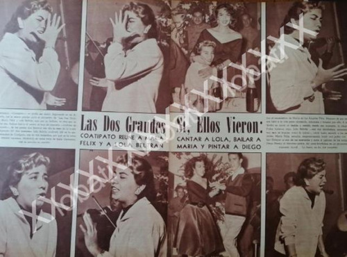 Cartel De Maria Felix Y Lola Beltran 1950s