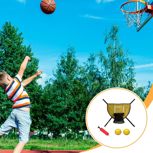 Aro De Baloncesto Para Trampolín, Tablero Ligero Y Amarillo