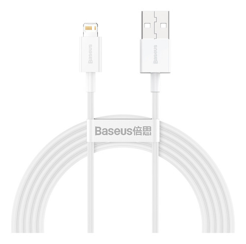 Cabo Usb P/ Lightning Baseus iPhone 2.4a Fast Charging 2m Cor Branco