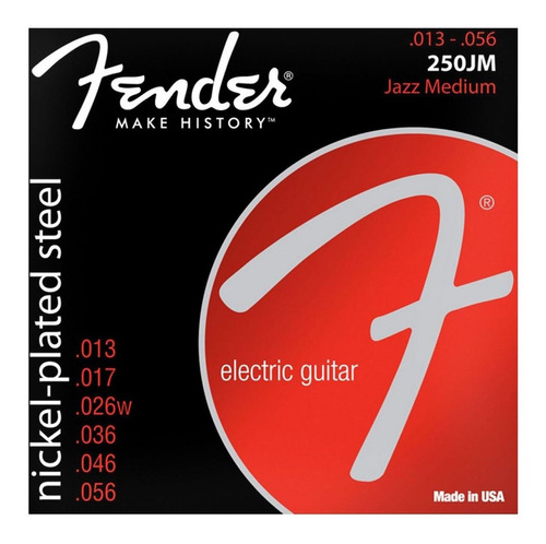Encordado Jazz Fender Guitarra Electrica 013 56 250jm