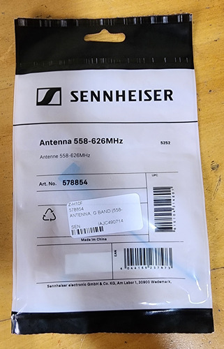 Antena P/ Bodypack Sennheiser Banda G 558-626 Mhz - Original