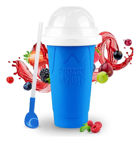 Ej1 Slushie Maker Cup Tik Tok Frozen Magic Double Layer Sili