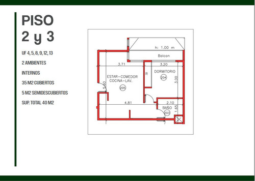 Departamento 2 Ambientes - Villa Urquiza