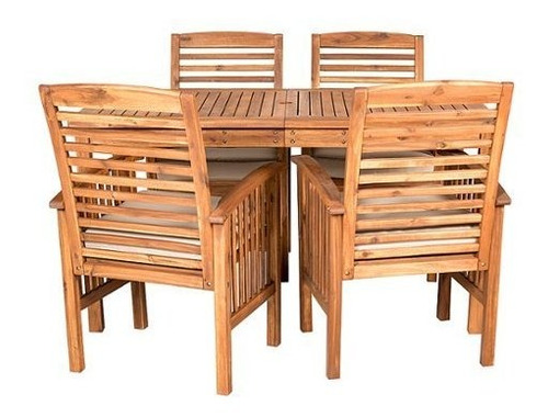 Juego De Comedor En Madera De Acacia Everest  De 5 Piezas