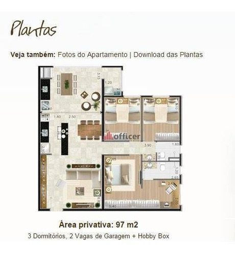 Imagem 17 de 17 de Apartamento Com 3 Dormitórios À Venda, 97 M² Por R$ 495.000,00 - Jardim Califórnia - Jacareí/sp - Ap0518