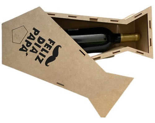 Caja Corbata Regalo Día Del Padre Original Para Botella Vino