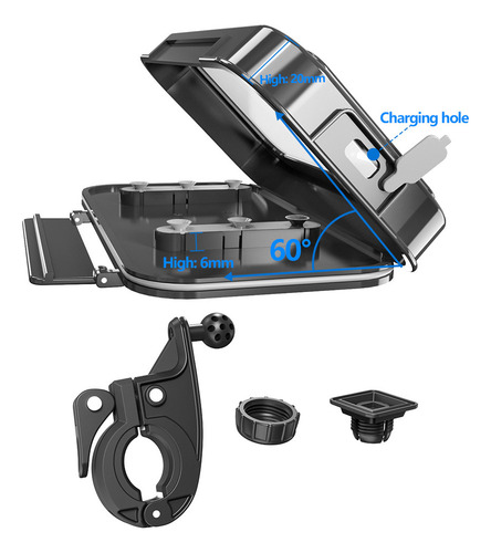 Soporte Impermeable For Teléfono Móvil De Moto Ajustable En