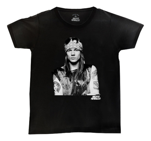 Axl Rose Blanco Y Negro -  Remera 100% Algodón