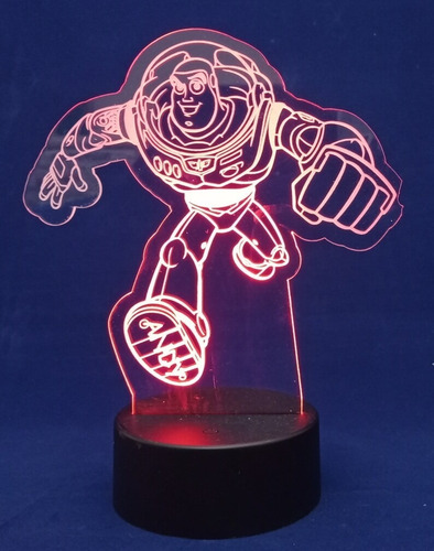 Lampara 3d Buzz Lightyear Toy Story Luz Ilusion 7 Colores