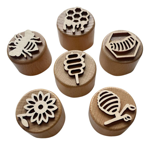 Sellos De Madera Creative Kindergarten Wooden Seal Round For