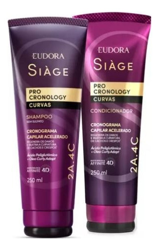 Combo Siàge Pro Cronology Curvas: Shampoo + Condicionador