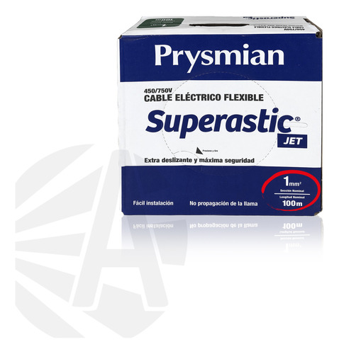 Cable 1mm Unipolar Superastic Pirelli Prysmian X100mts