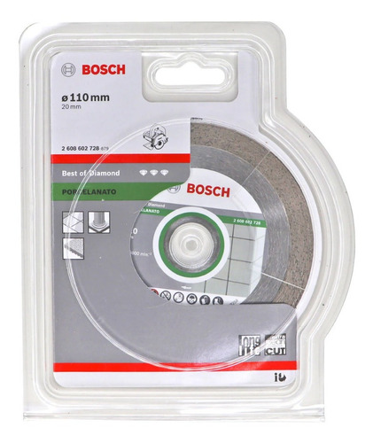 Disco Diamantado Porcelanato 110mm Bosch