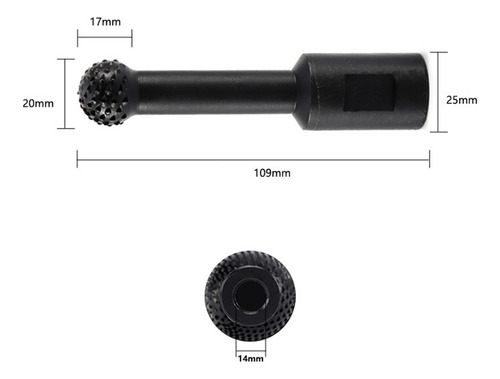 Cabeça De Esmerilhamento Giratória Esfera Rebarba 20mm