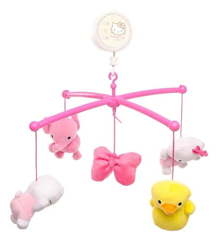 Movil Musical Para Cuna Hello Kitty Carrusel Giratorio