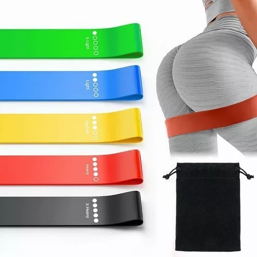 Set Kit 5 Bandas Ligas De Resistencia Ejercicio Yoga