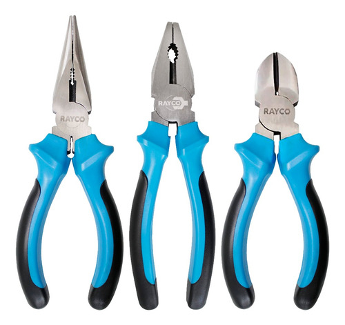 Kit Com 3 Alicates Rayco Alicate De Corte, Universal E Bico