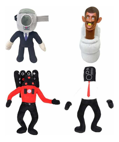 Peluches Skibidi Toilet Man Speaker Man Camera Man Pack4