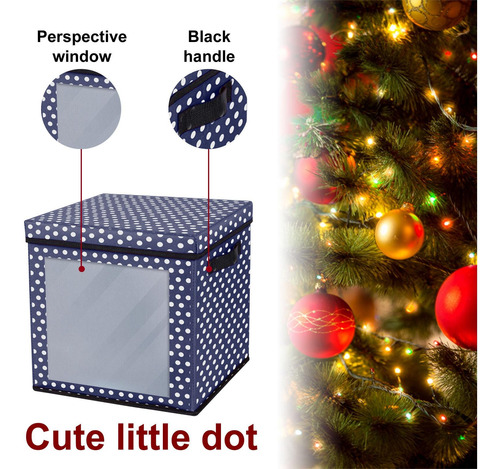 Caja De Almacenamiento De Adornos Navideños Plegable Con