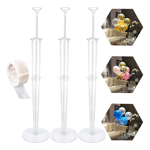 Kit De Soporte Para Globos, Soporte Para Columnas De Gl...