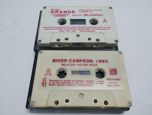 Cassettes De Audio - River Campeón 1990 Y El Mas Grande...