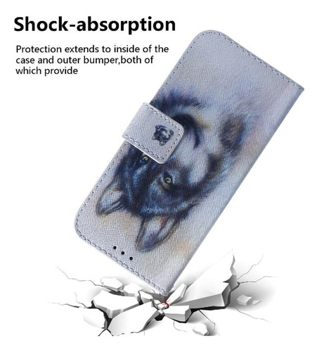 Funda Abatible For Honor X7b Pu Cartera De Cuero Pintado