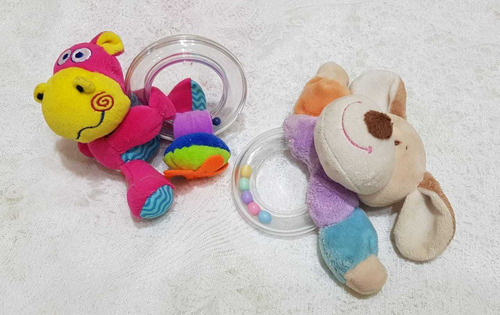 Combo 2 Sonajeros Con Peluche (Usado)