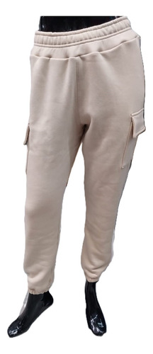 Pantalón Cargo Mujer Babucha Frisado Otoño/invierno Jogging