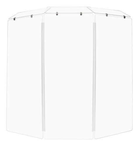 Pennzoni Drum Shield De 5 Pies Con Deflectores Y Bisagras V.