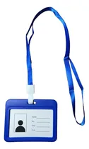 Comprar Pack 10lanyard +10porta Credenciales Empresa Médicos Colegio Azul