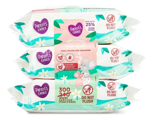 Parent's Choice Toallitas Húmedas Para Bebés Hipoalergénicas