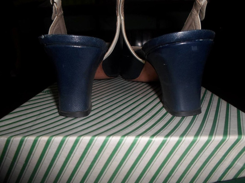 Zapato Dama De Cuero Abierto En La Punta Nº 37 California