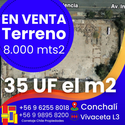 Terreno Multifuncional En Venta En La Comuna De Conchali