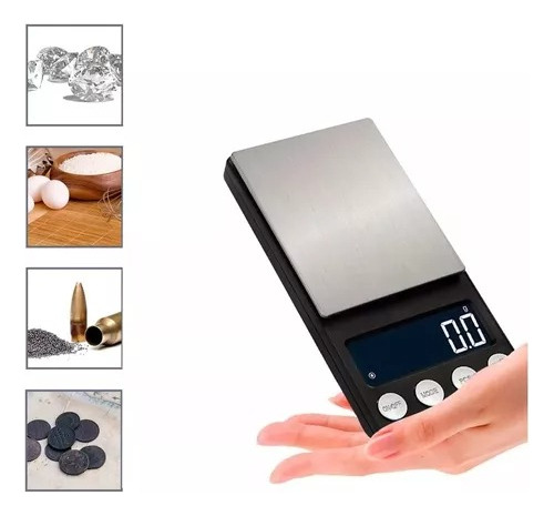cocina pesa balanza digital de alta precisión de 0,1g a 500g Color Negro Vida Buenas