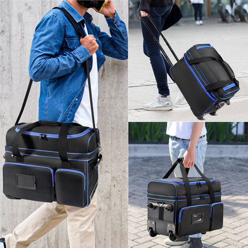 Bolsa De Cabo Dj Aleemin Com Rodas, Grande Capacidade E Mult