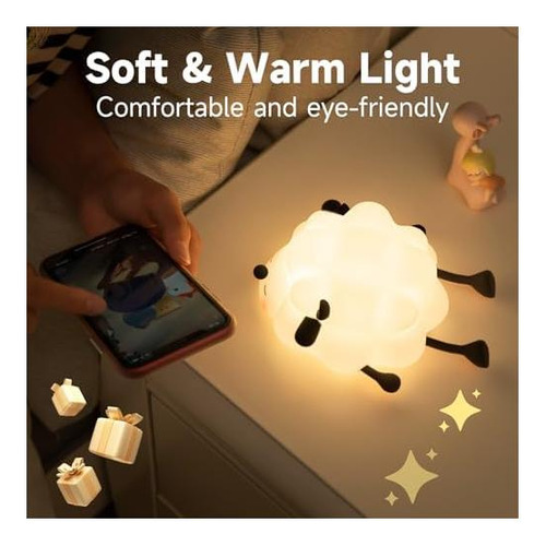 Luz Nocturna Led Recargable Para Niños, Luz Nocturna De De 3