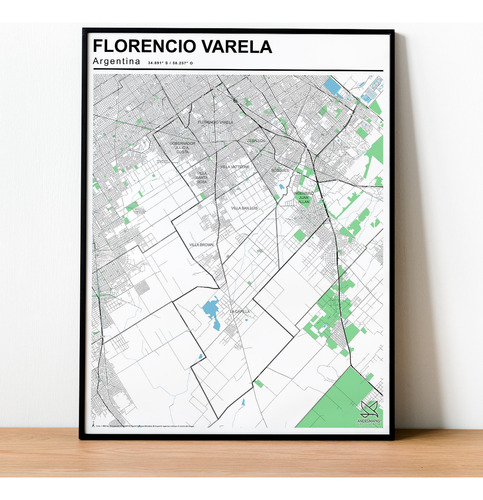 Mapa Partido De Florencio Varela 80cmx61cm