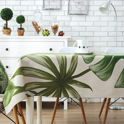 Mantel Impermeable Con Hojas Tropicales, Árbol Verde