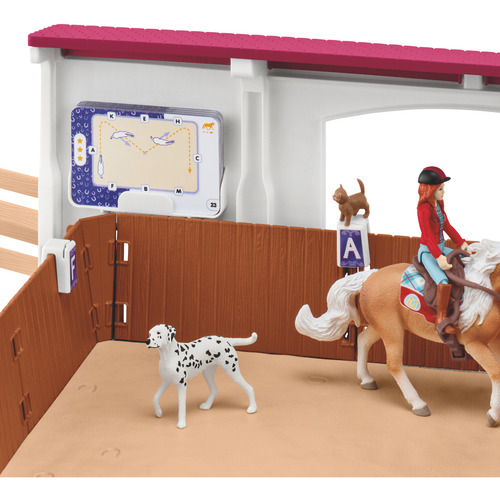 Set Figura Picadero Cubierto Caminador Caballos Schleich Tx