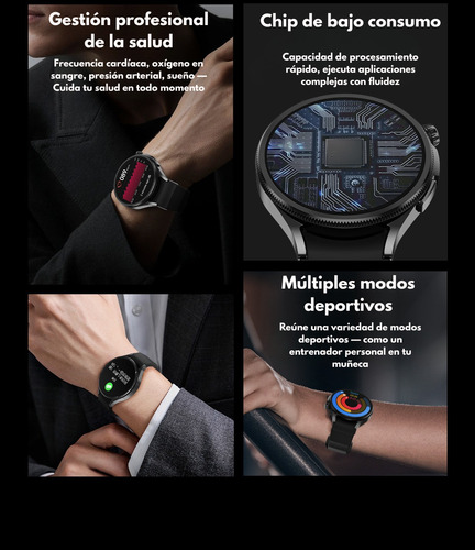 Reloj Inteligente Deportivo Táctil Con 2 Mallas Para Hombres Blanco Milanese Negro Negro