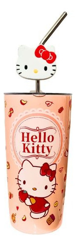 Vaso Térmico Hello Kitty Kuromi My Melody 600ml Con Popote
