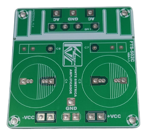 Placa Para Fonte Simétrica Amplificador De Áudio