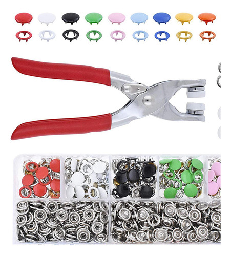 Kit De Sujetadores A Presión De 10 Colores 50 Broches